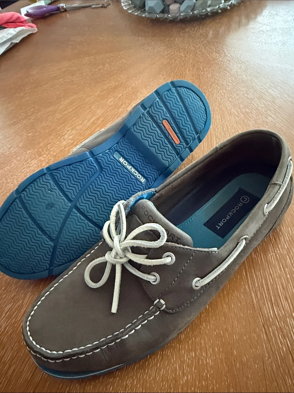 ROCKPORT loafers boat shoes blue sole